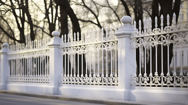 Ограда из мрамора Bianco Carrara C (Бьянко Каррара С)